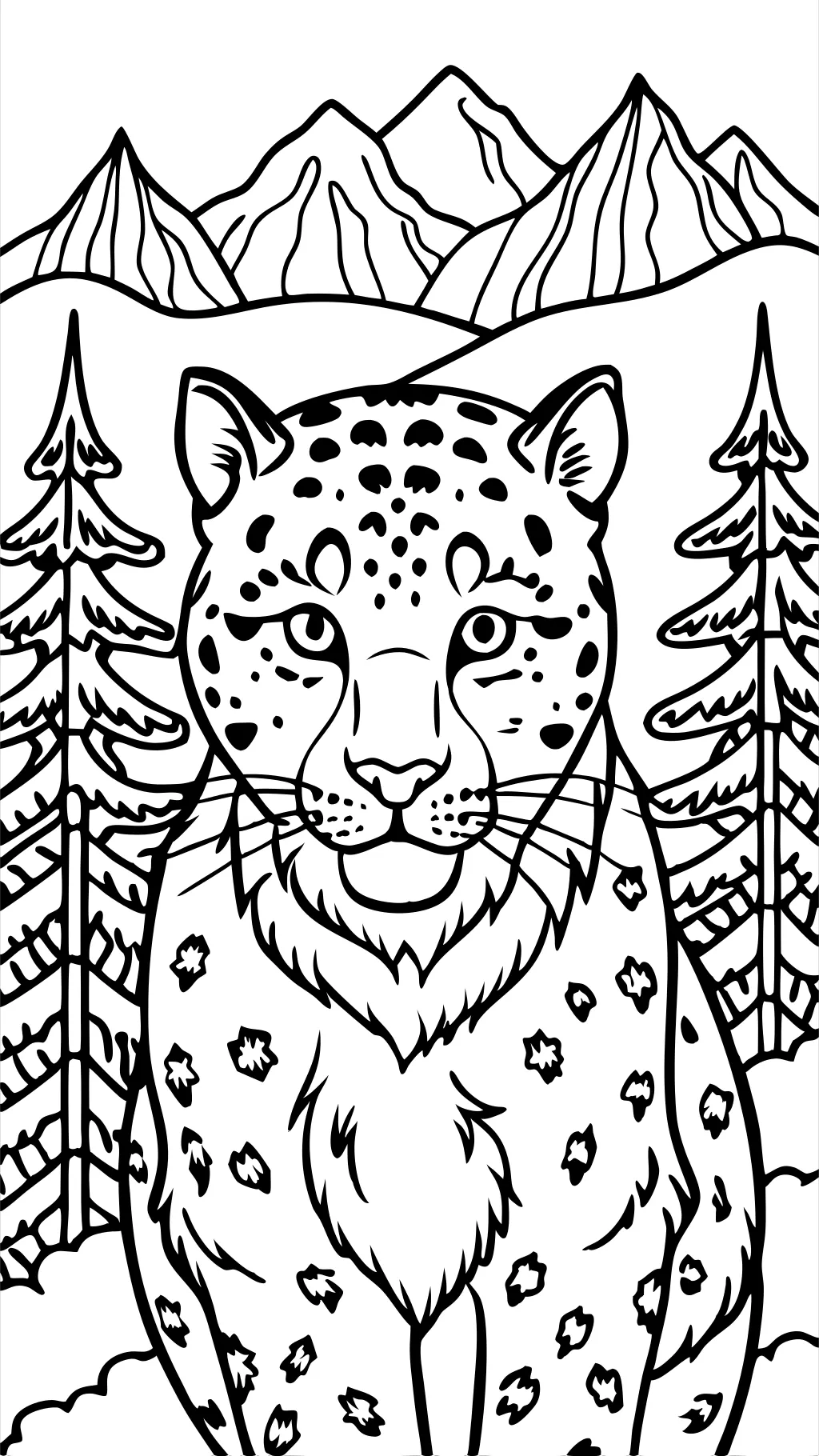 coloriages Snow Léopard